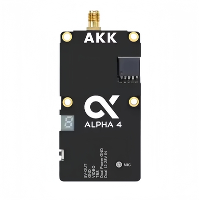 فرستنده ویدئویی بدون سرنشین AKK Alpha4 VTX 5.8G FPV 4W 8CH فرستنده ویدئویی Ultra Long Range
