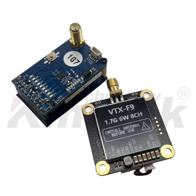 1.7G 6W فرستنده و گیرنده ویدئوی بی سیم 8CH پشتیبانی IRC Tramp 1.7G VTX VRX
