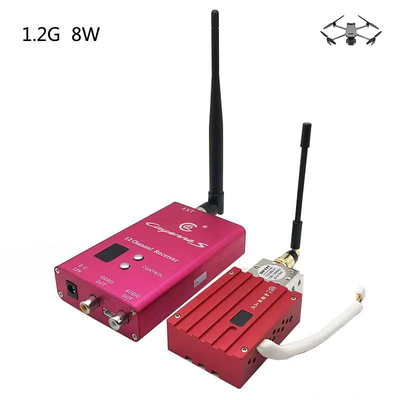 قرمز 1.2Ghz 8W دیجیتال Vtx Fpv با 8 کانال