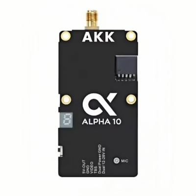 AKK 5.8G 10W VTX Alpha10 فرستنده ویدیویی پشتیبانی از صدا هوشمند با 80 CH لوازم جانبی RC بدون سرنشین