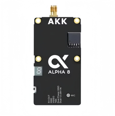 فرستنده ویدیویی بی سیم AKK 8W VTX Alpha8 80CH 5.8G 8W 5W 3W 1W پشتیبانی از توان Smart Audio