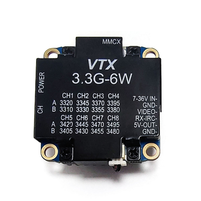 فرستنده ویدیویی صوتی بی‌سیم 3.3 گیگاهرتز 6 وات، انتقال ویدیو UAV FPV VTX 3.3G برای پهپاد RC
