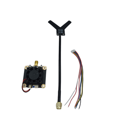 2.2G 1.6W فرستنده ویدئوی آنالوگ بدون سرنشین 2.2Ghz FPV VTX انتقال ویدئوی بلند مدت