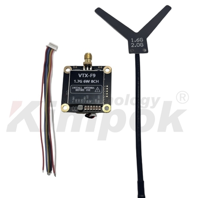 1.7G 6W فرستنده و گیرنده ویدئوی بی سیم 8CH پشتیبانی IRC Tramp 1.7G VTX VRX