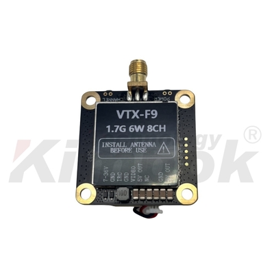 1.7G 6W فرستنده و گیرنده ویدئوی بی سیم 8CH پشتیبانی IRC Tramp 1.7G VTX VRX